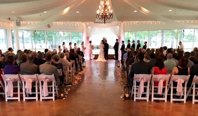 Saying I do with soft shades of pink at an indoor wedding at House  Estate