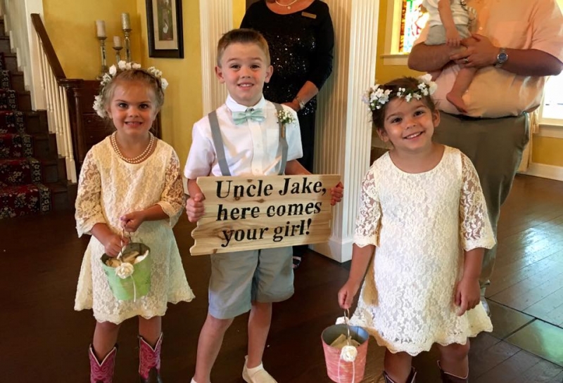 adorable flower girls and ringbearer at House Estate