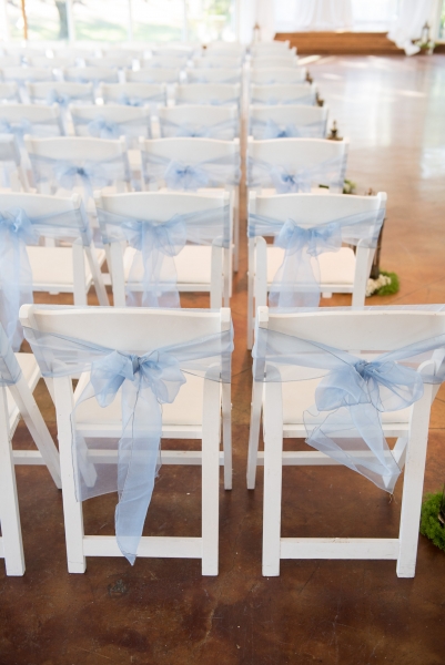 chair pics with blue sashes by Eric & Jenn Photography