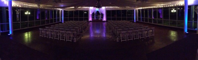 night wedding with lighting in Houston