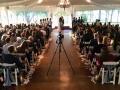 Bow sashes and an indoor wedding at House Estate