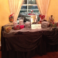 set up for candy bar