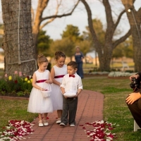 adorable flower girls and ring bearers at a winter wedding-t