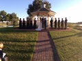 saying I do in an outdoor wedding ceremony