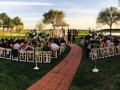 Outdoor wedding with beautiful flower aisle markers at House  Estate
