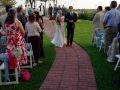 outdoor wedding and walking down the aisle in june