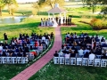 outdoor wedding in february with an overview of the lake