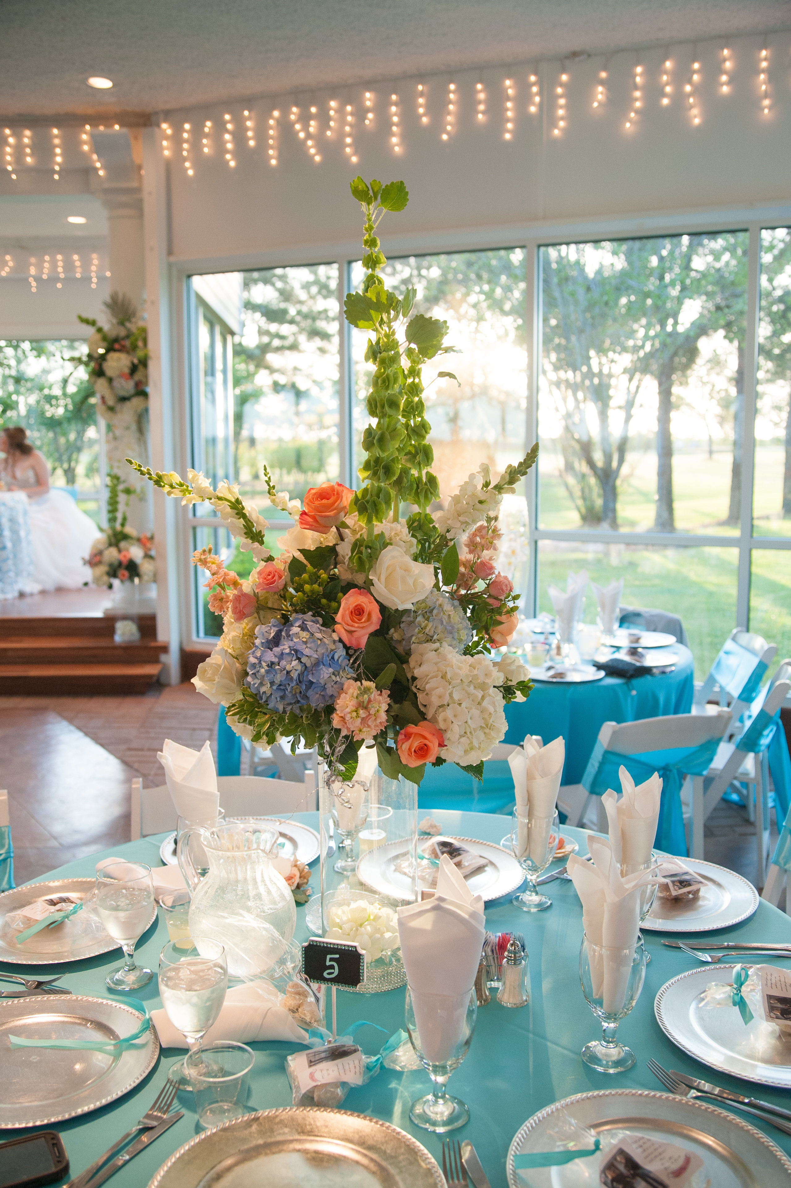 Flowers Table - wedding reception photos