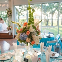 Flowers Table - wedding reception photos