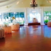 elegant reception tables with an exeptional view in october