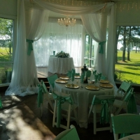 reception tables with graden views at House Estate