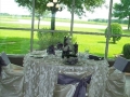 Wedding reception photos - reception tables with a beautiful view