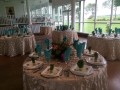 Wedding reception photos - vibrant colors at your reception with a park view