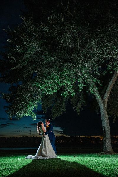 Newlyweds Under the Tree