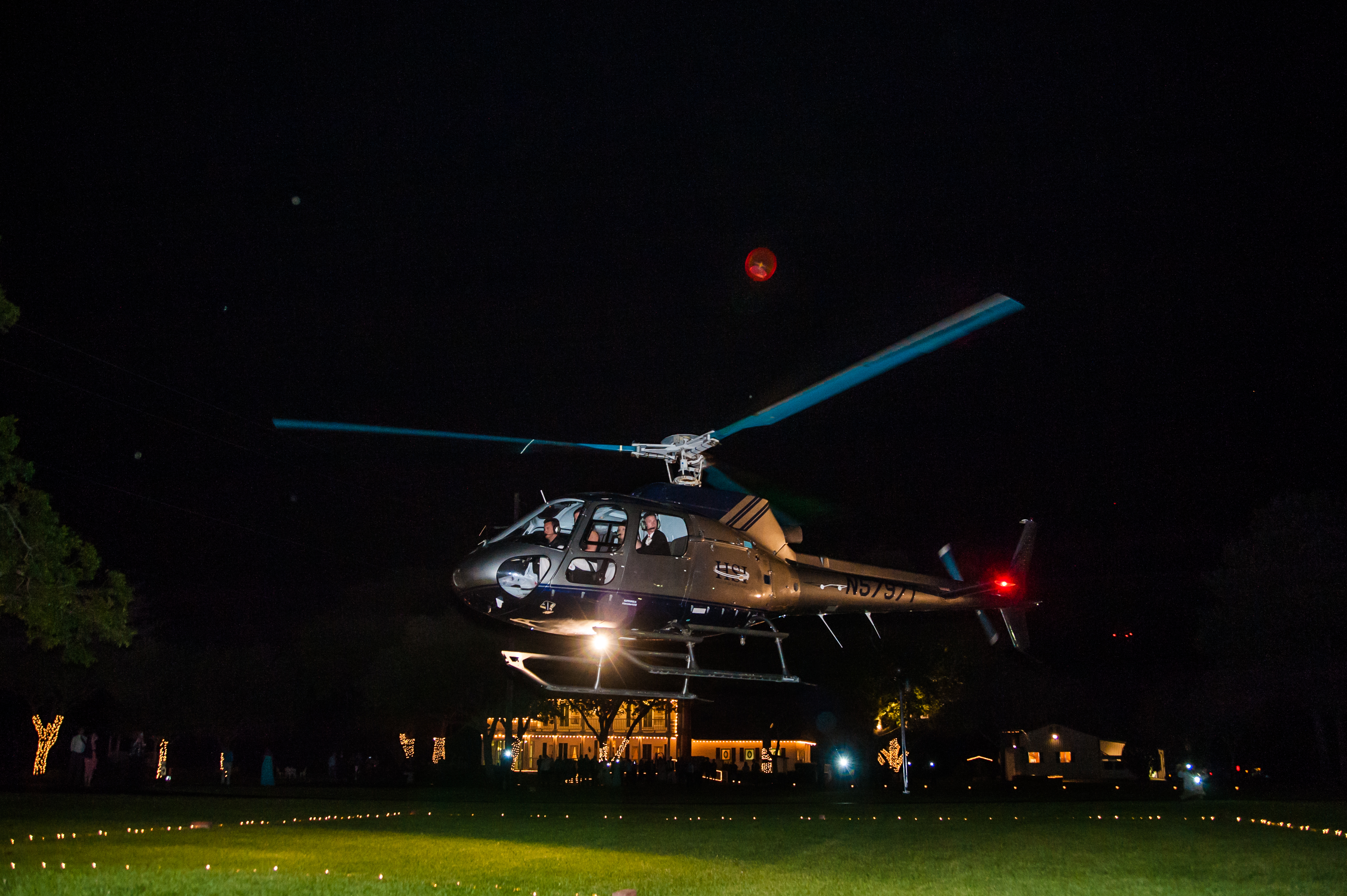 Helicopter Take-off - wedding venue photos