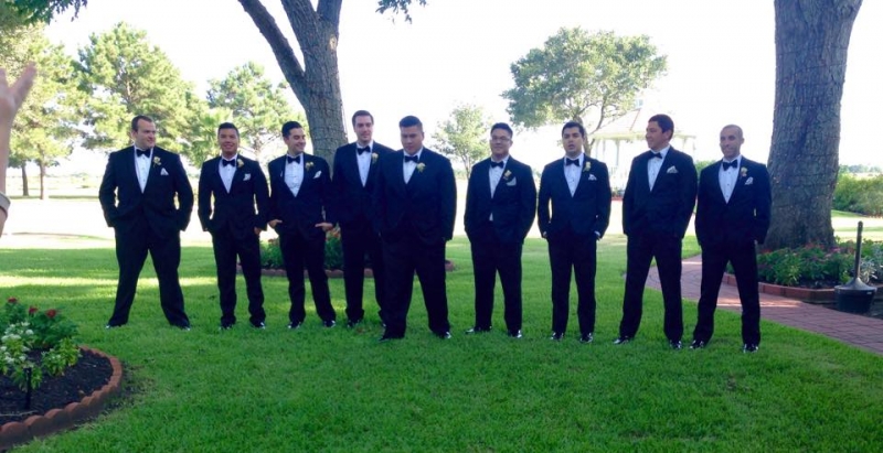 cool groomsmen at a summer Houston wedding venue