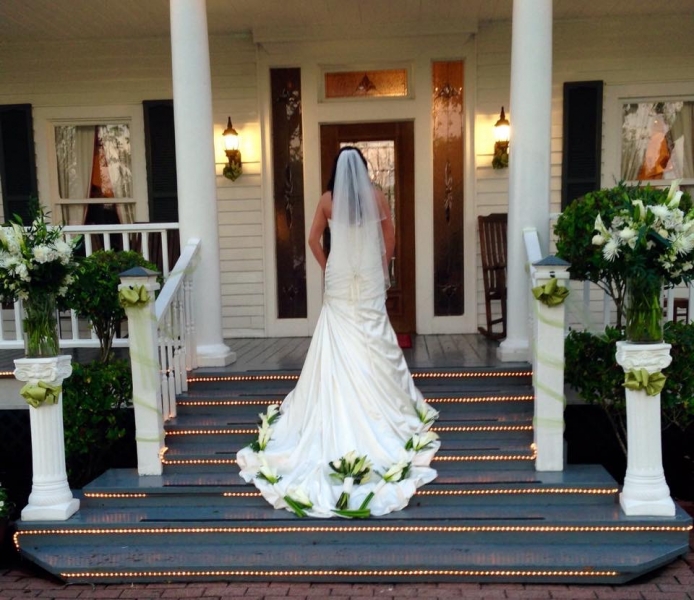 wedding dress and flowers at House  Estate.JPG