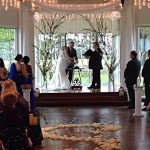 bride and groom indoor wedding decor Houston