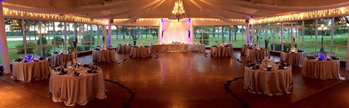 Indoor reception adorned with rose