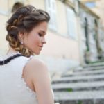 simple bridal weddings hair braids and buns